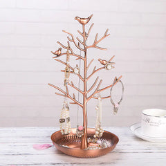 Creative Metal Jewelry Display Stand with Bird Design