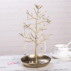 Creative Metal Jewelry Display Stand with Bird Design