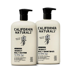 California Naturals Shampoo and Conditioner Scalp & Hair Care Bundle for Women and Men Natural Vegan Cruelty Silicone Paraben and Sulfate Free Shampoo + Conditioner All Hair Types 16.5 fl oz